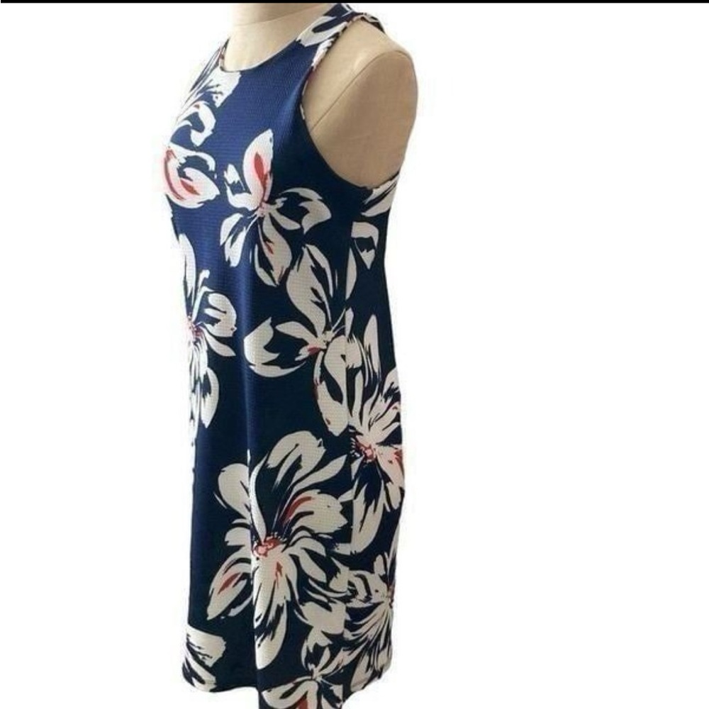 Renee C. Navy Floral Midi Dress - Picture 2 of 6